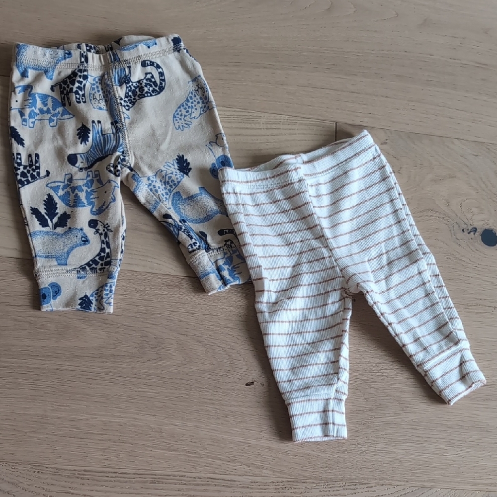 Carter's Blue Animal Print and Striped Leggings Set